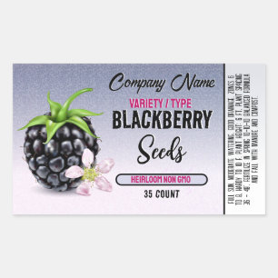 Blackberry Seed Package Label