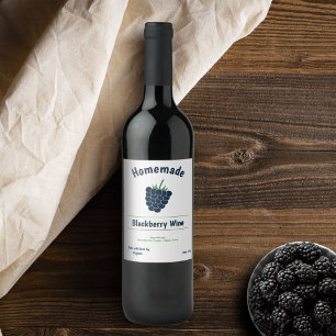 Blackberry Wine Bottle Label Sticker