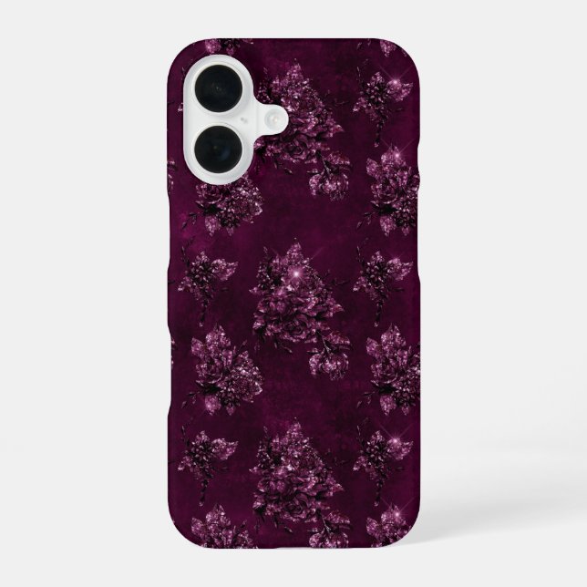 Blackberry Wine Pattern  iPhone 16 Case (Back)