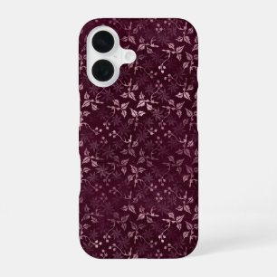 Blackberry Wine Pattern iPhone 16 Case