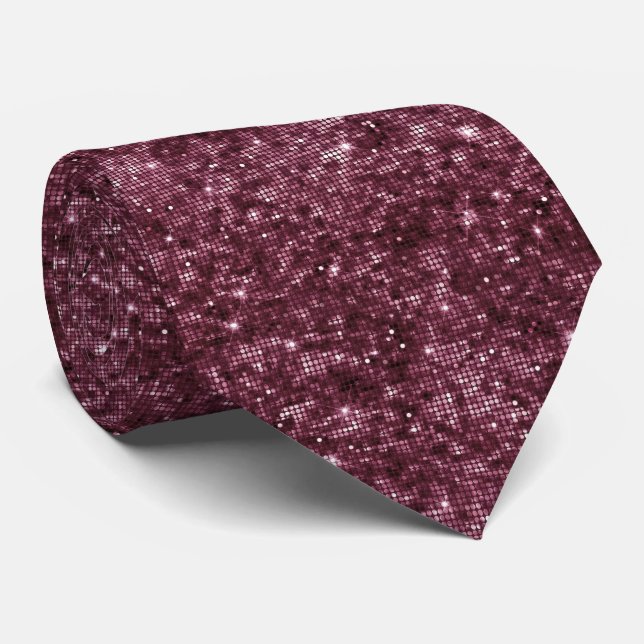 Blackberry Wine Pattern  Tie (Rolled)