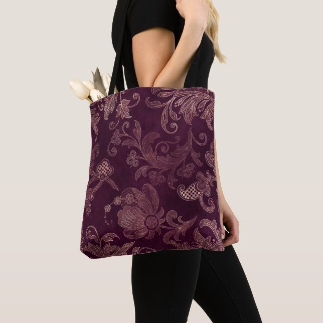 Blackberry Wine Pattern  Tote Bag (Close Up)