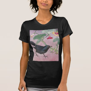 Blackbird and Nasturtiums T-Shirt