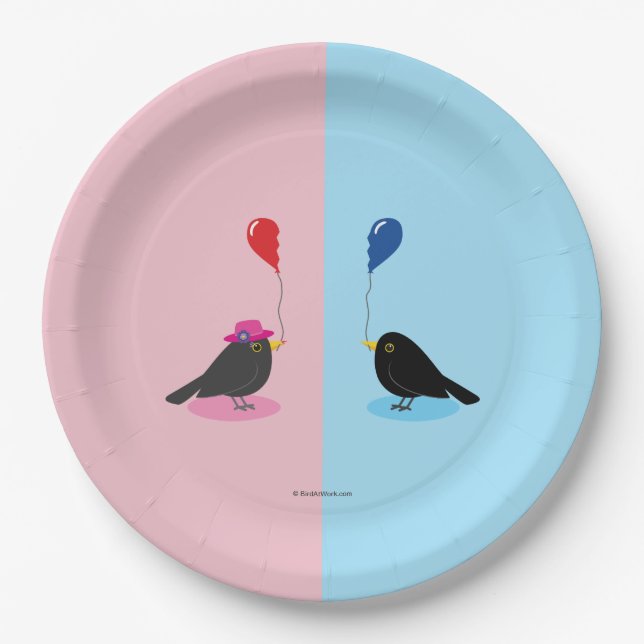 Blackbird Finding Your Other Half Paper Plate (Front)