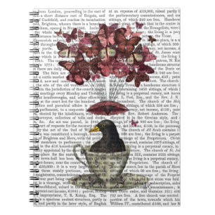 Blackbird In Teacup Spiral Notebook