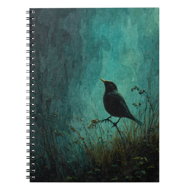 Blackbird Midnight Meadow Notebook (Front)