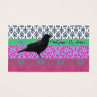 Blackbird On Colourful Damask