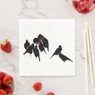 Blackbird Raven Crow Party Napkin