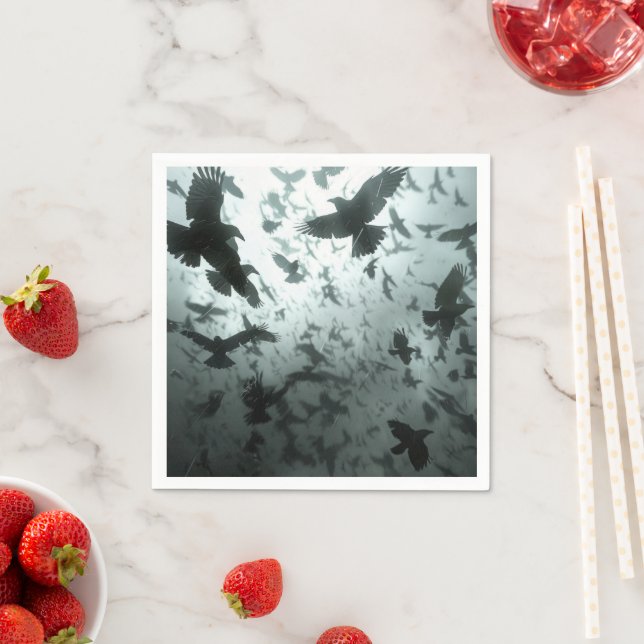 Blackbird Raven Crow Party Napkin (Insitu)