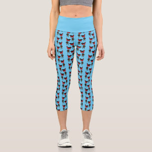 Blackbird Sleeping in Front of the TV Comic Capri Leggings