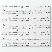 Blackbirds on the Wires Wrapping Paper (Flat)
