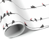 Blackbirds on the Wires Wrapping Paper (Roll Corner)