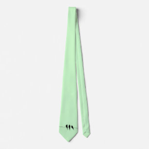 Blackbirds Silhouette on Wire Tie
