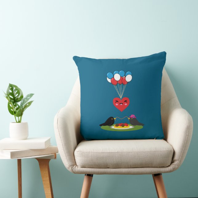 Blackbird's Spaghetti Meatballs Valentine's Date Cushion (Chair)
