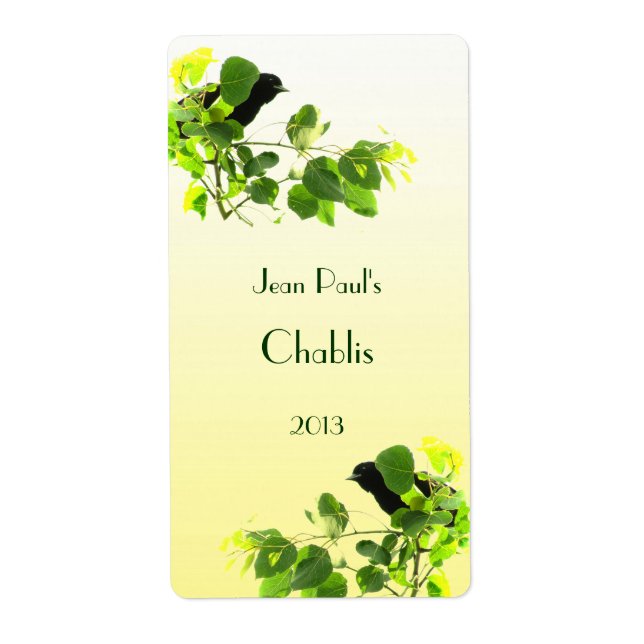 Blackbirds Wine Label (Front)