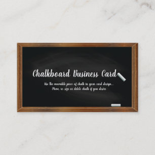 Blackboard and Chalk Business Card Template
