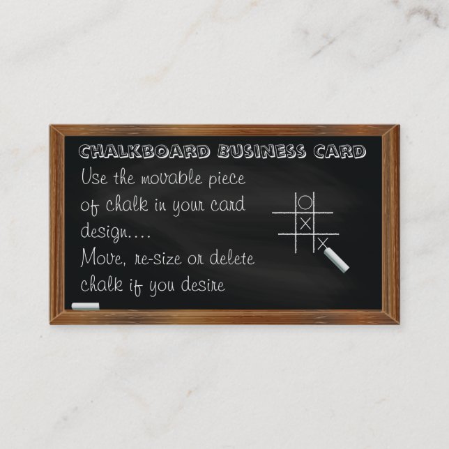 Blackboard and Chalkboard Business Card (Front)