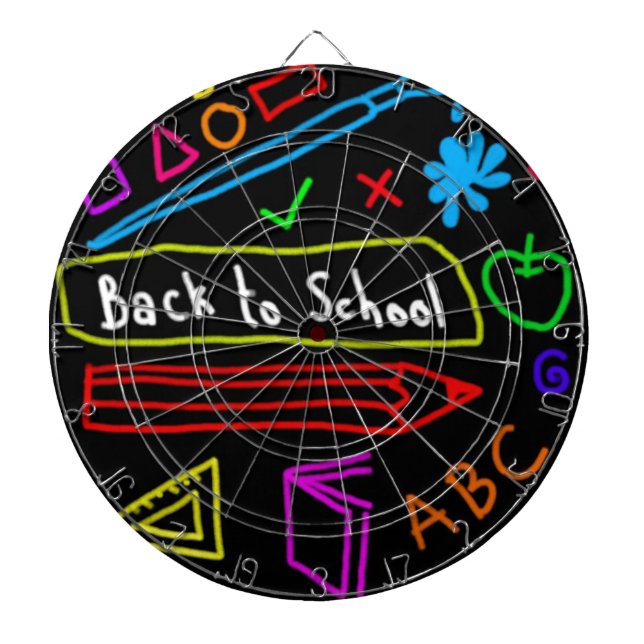 Blackboard Back To School Dartboard (Front)
