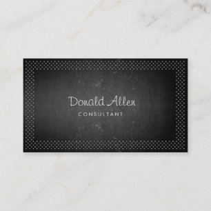 Blackboard Chalk Retro Slate Professional Dotted Business Card