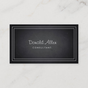 Blackboard Chalk Retro Slate Professional Lines Business Card