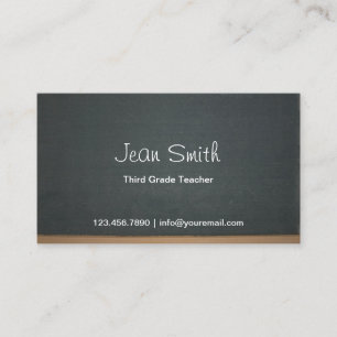 Blackboard Elementary School Teacher Business Card