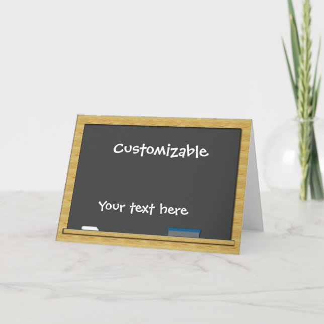 Blackboard Greeting - Customisable Card (Front)