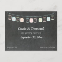 Blackboard Mason Jars Custom Save the Date Wedding
