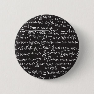 Blackboard Math Equations 6 Cm Round Badge