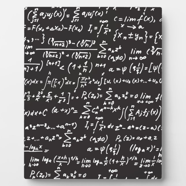 Blackboard Math Equations Plaque (Front)