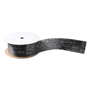 Blackboard Math Formulas Satin Ribbon