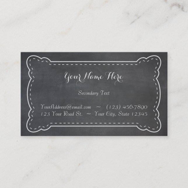 Blackboard Outline Business Card (Front)