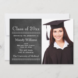 Blackboard Photo Graduation Announcement