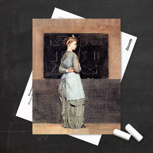 Blackboard Schoolhouse Winslow Homer Postcard