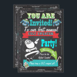 Blackboard Ugly sweater Christmas Party Invites<br><div class="desc">Super fun ugly sweater Christmas party done in a chalkboard style. Modern lettering,  banners and an ugly sweater against a blackboard background.  The back is a great as the front with old Retro Santa Claus clip art and party information.  Hand drawn illustration by McBooboo.</div>