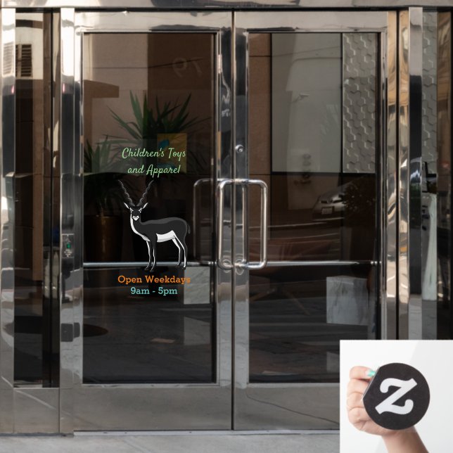 Blackbuck antelope illustration (Office Door)