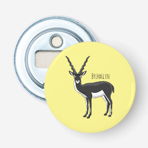 Blackbuck antelope illustration bottle opener