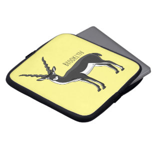 Blackbuck antelope illustration laptop sleeve