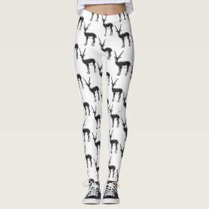 Blackbuck antelope illustration leggings