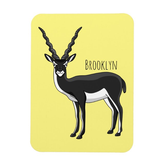 Blackbuck antelope illustration magnet (Vertical)