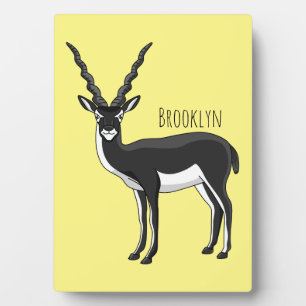 Blackbuck antelope illustration plaque