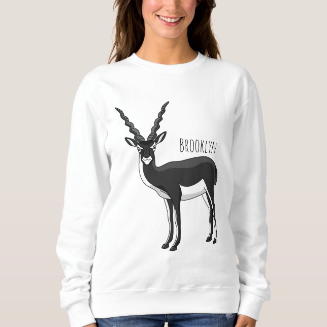 Blackbuck antelope illustration sweatshirt (Front)