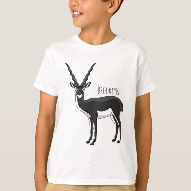 Blackbuck antelope illustration T-Shirt (Front)