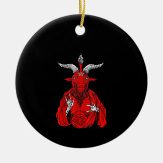 Blackcraft Antichrist Goat Satan Baphomet Ceramic Tree Decoration