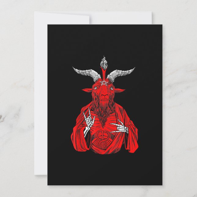 Blackcraft Antichrist Goat Satan Baphomet Save The Date (Front)