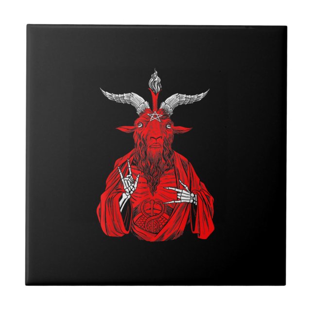 Blackcraft Antichrist Goat Satan Baphomet Tile (Front)