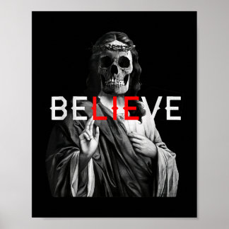 Blackcraft Antichrist Jesus Skull Believe Satan At Poster