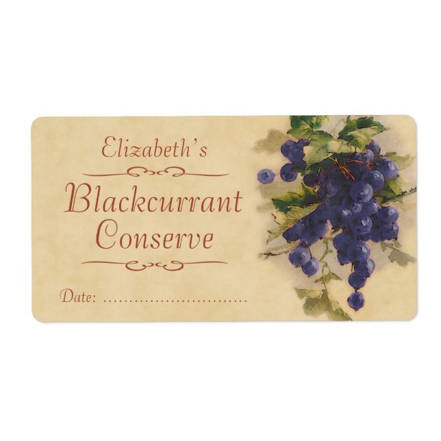 Blackcurrant Canning label (Front)