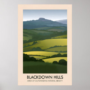 Blackdown Hills AONB Travel Poster