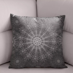 Blackened Sparkling floral art Cushion