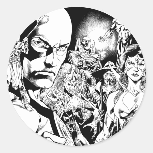 Blackest Night Comic Panel 2 Classic Round Sticker (Front)